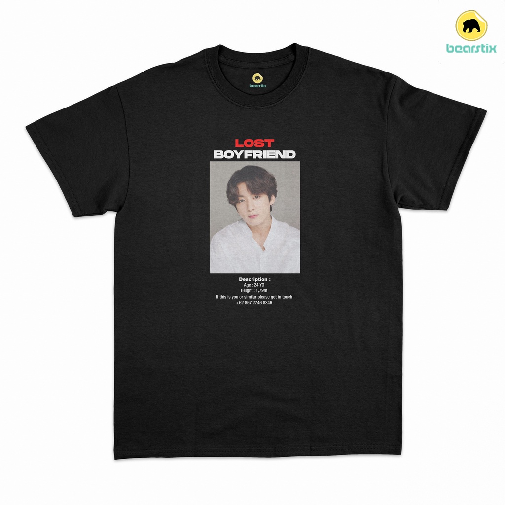 BEARSTIX - T SHIRT LOST BOYFRIEND JUNGKOOK - KAOS BTS ARMY - T SHIRT COOKY - KAOS KONSER PREMIUM