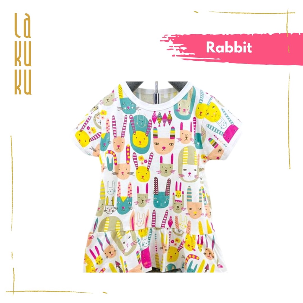 Lakuku - Ruffle Tee LK Cozy is Good Atasan ruffle Baju Anak size 2 - 12