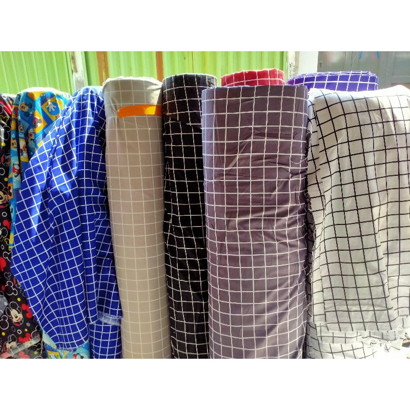 Bahan Kain catton disperse Meteran Motif polos&embos,Karakter Kartun Halus Tidak Luntur Ori