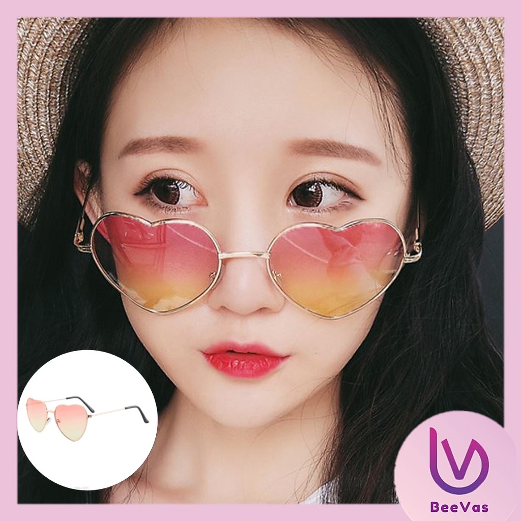 BV.ID KC348 KACAMATA FASHION STYLE KOREA KACA MATA CUTE BENTUK LOVE WARNA WARNI COD