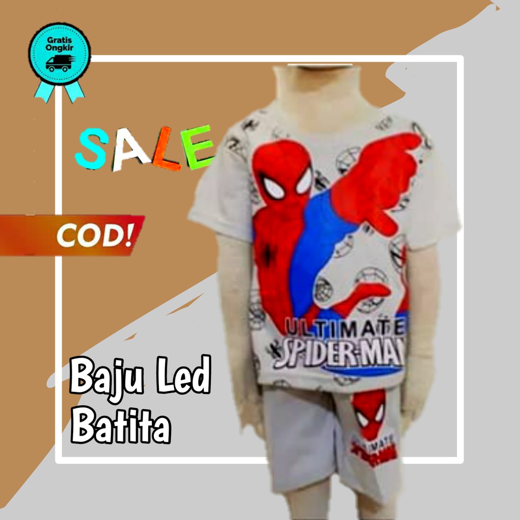 baju led anak laki laki umur 6 bulan - 2 tahun baju karakter 2 tahun baju anak kecil 1 tahun KE15