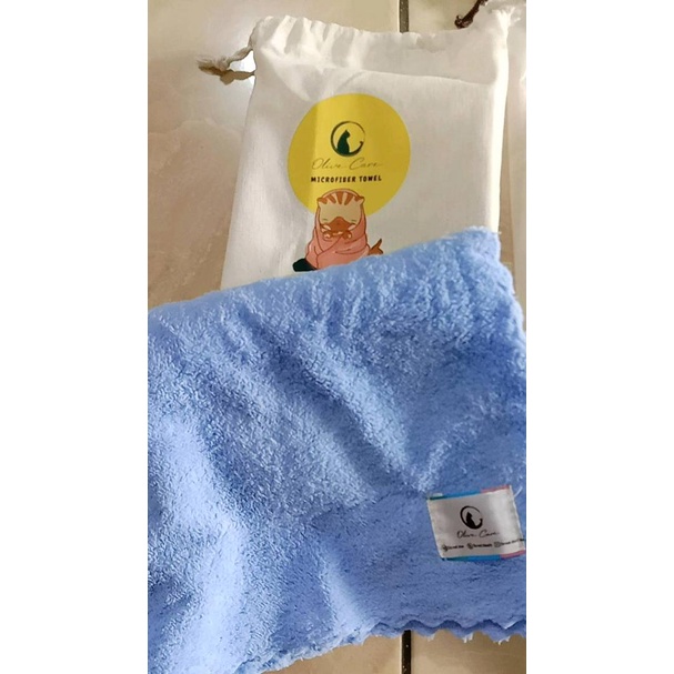 Olive Care Handuk Microfiber Kucing Anjing Grooming Bulu Cepat Kering