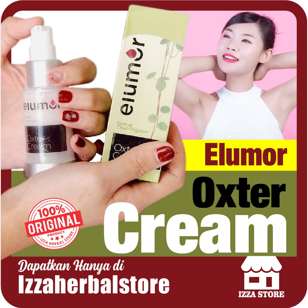 ELUMOR OXTER CREAM Oxter White Serum Pemutih Lipatan Tubuh Siku Lutut Penghilang Stretch Mark AMPUH