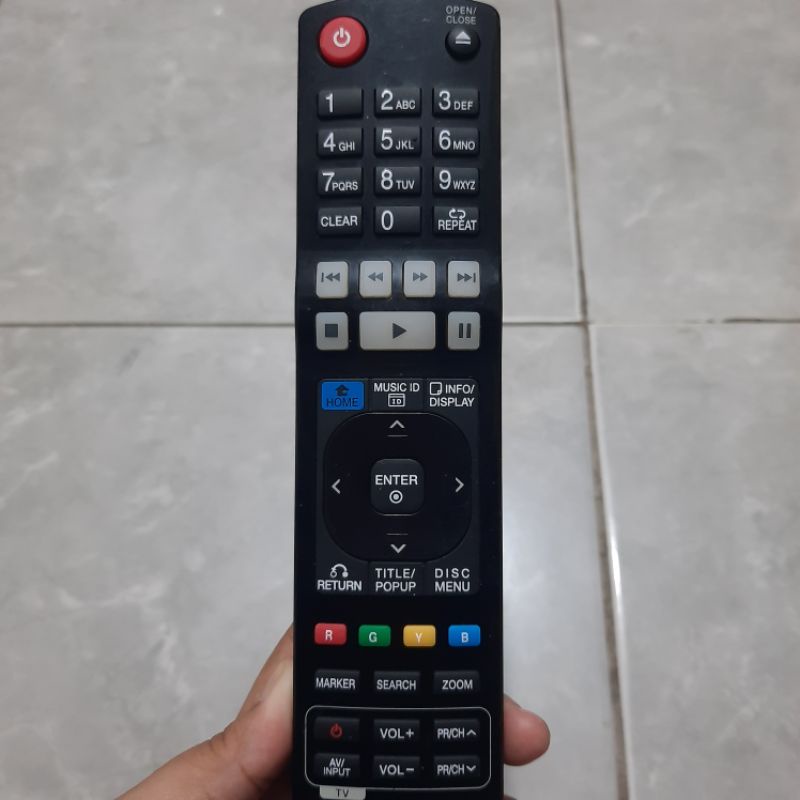 REMOTE REMOT DVD LG BD PLAYER AKB72975301 ORIGINAL ASLI