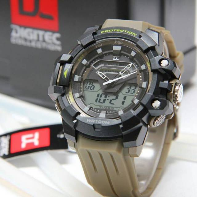 JAM TANGAN PRIA DIGITEC COLLECTION DD5005 STRAP BROWN ORIGINAL GARANSI RESMI 1 TAHUN