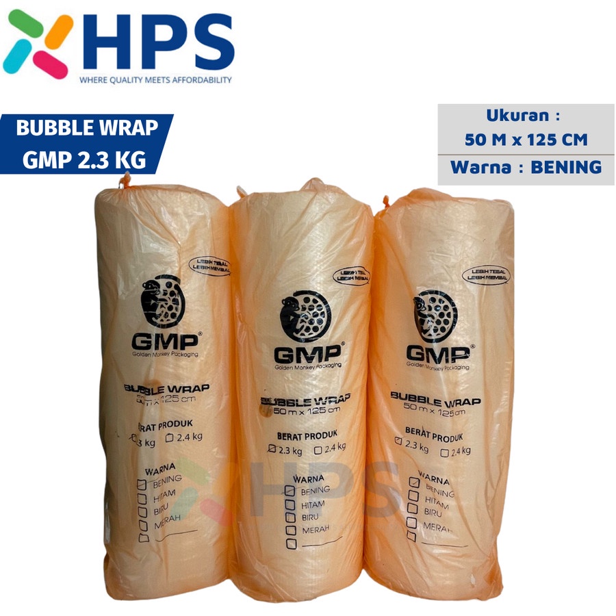 

Plastik Bubble Wrap 125 cm x 50 m Murah Premium Tebal Bening GMP