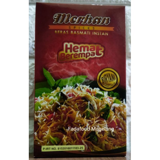 

Merhan Hemat Berempat (original beras basmati bumbu biryani)