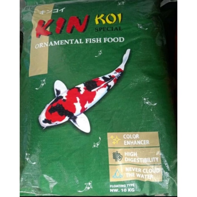 KIN KOI SPIRULINA 10KG KIN KOI GROWTH 10KG PELET IKAN KOI PERTUMBUHAN PELET KOI PELET WARNA