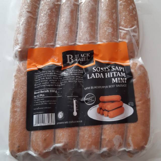 

Black Label Sosis Bakar Mini Lada Hitam 550gr Isi 12pcs
