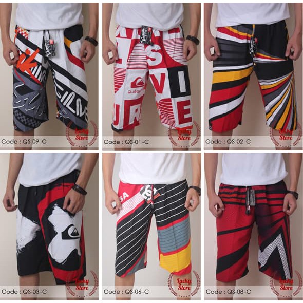 [Original Shoppe] (3pcs) celana pendek santai surfing quicksilver surf pantai - B