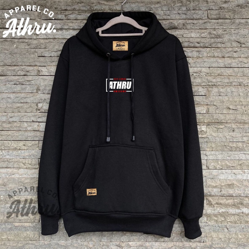 Athru Official Hoodie Pria Hitam Distro List Athru Awesome Sweater Pria Wanita Jaket Pria Ovesize
