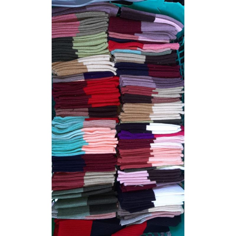 Ciput rajut premium 2 warna/ Inner rajut premium 2 warna/Dalaman rajut premium 2 warna