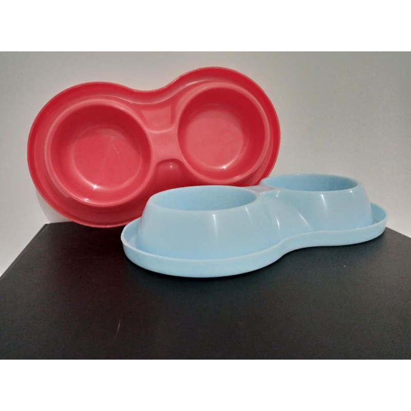 tempat makan kucing anjing bulat double antisemut