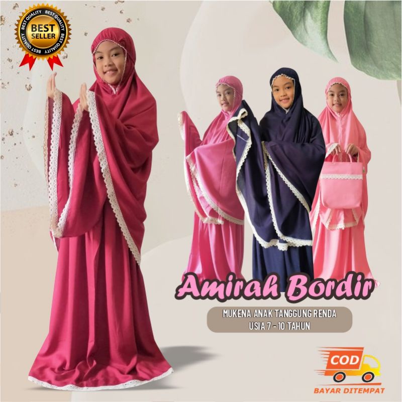 MUKENA ANAK TANGGUNG RAYON RENDA USIA 7 - 10 TAHUN TERLARIS