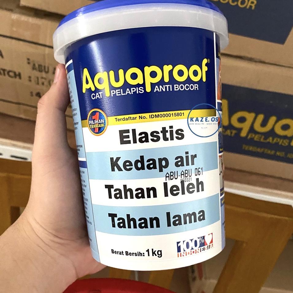 ☋ ASLI 100% AQUAPROOF 1KG HARGA SE SURABAYA - READY 1 KG 4 KG 20 KG - PUTIH ABU ABU DLL CAT TEMBOK D
