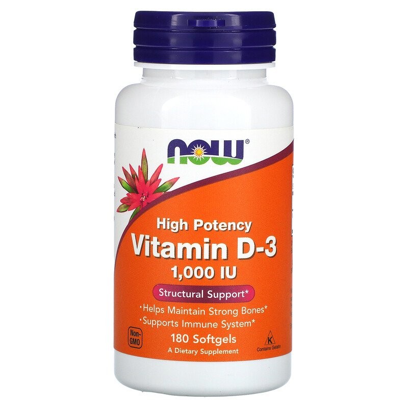 NOW Foods Vitamin D-3 High Potency 1000 IU