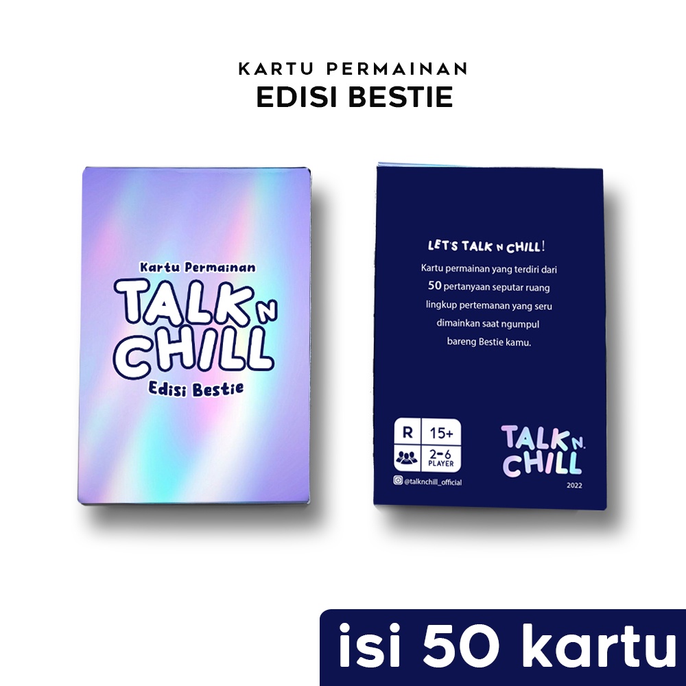 TalknChill Kartu Permainan - Edisi Bestie - Kartu Pertanyaan - Seperti Truth or Dare - Games Card -
