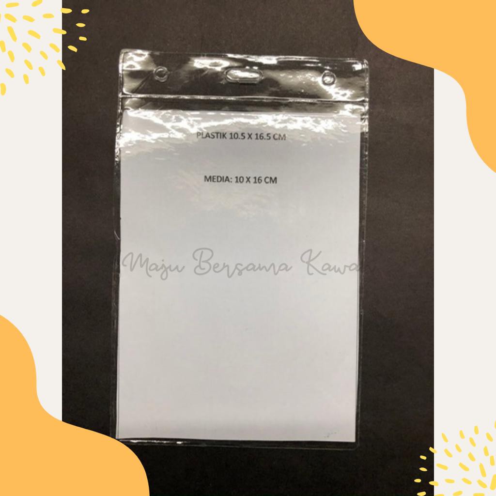 

Plastik Cover ID Card / Plastik Kartu Panitia / Plastik Name Tag Ukuran 10.5 x 16.5 Potrait (1 Pack)