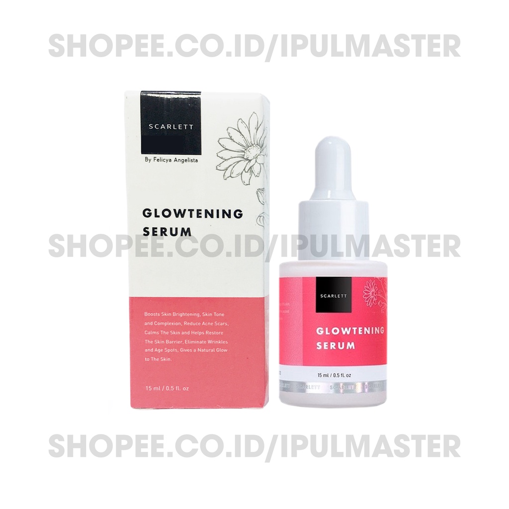 BPOM Scarlett Serum Whitening Acne Glowtening  Ever After Niacinamide Retinol 15ml