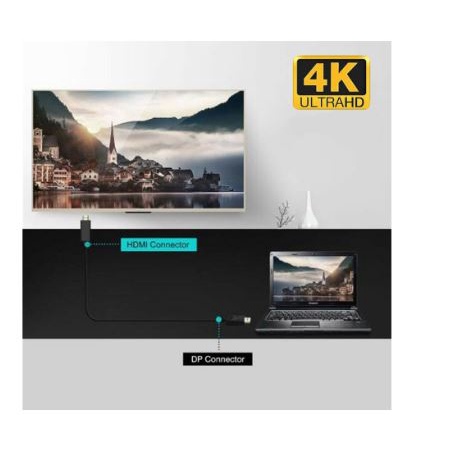 Dp displayport to hdtv cable aisen 1.8m 4k 2k UHD for pc cpu laptop - Kabel display port hdtv 1.8 meter