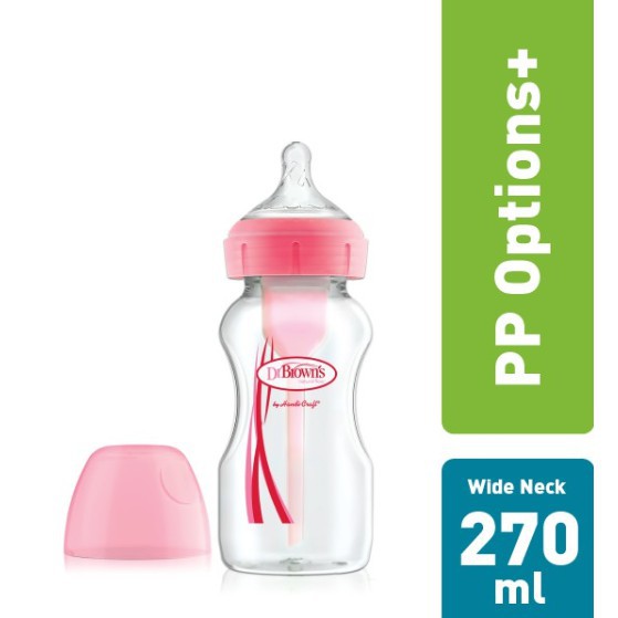 Dr Brown's PP Option Plus Wide Neck Bottle isi 1pc/270ml (Ready Pilihan Warna)