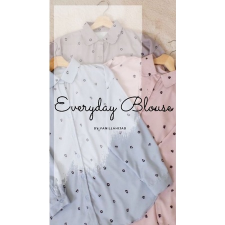 Everyday Blouse Leopard & Love Sage by Vanilla hijab