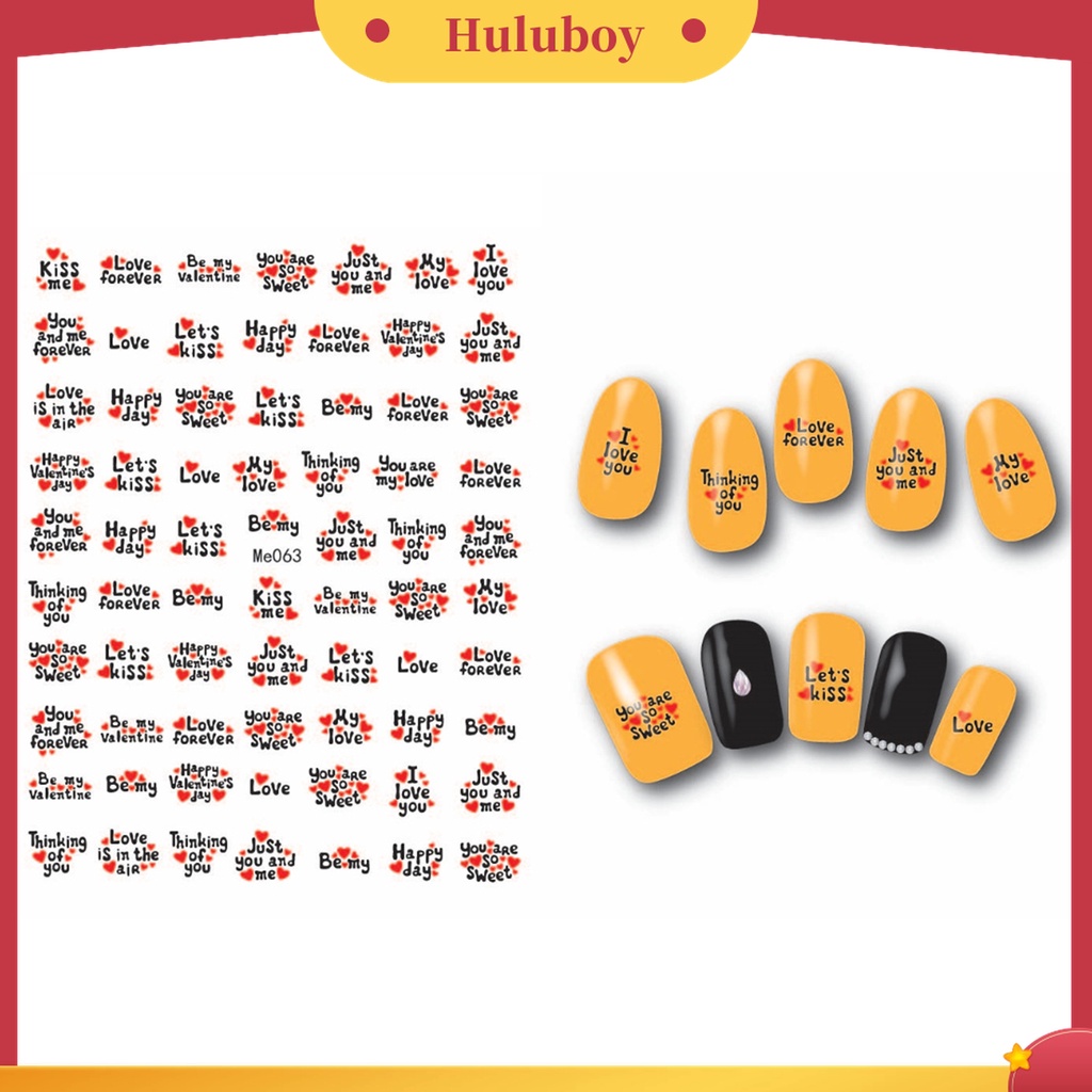 Huluboy Huluboy♡ Stiker Kuku 3D Motif Bunga Untuk Manicure