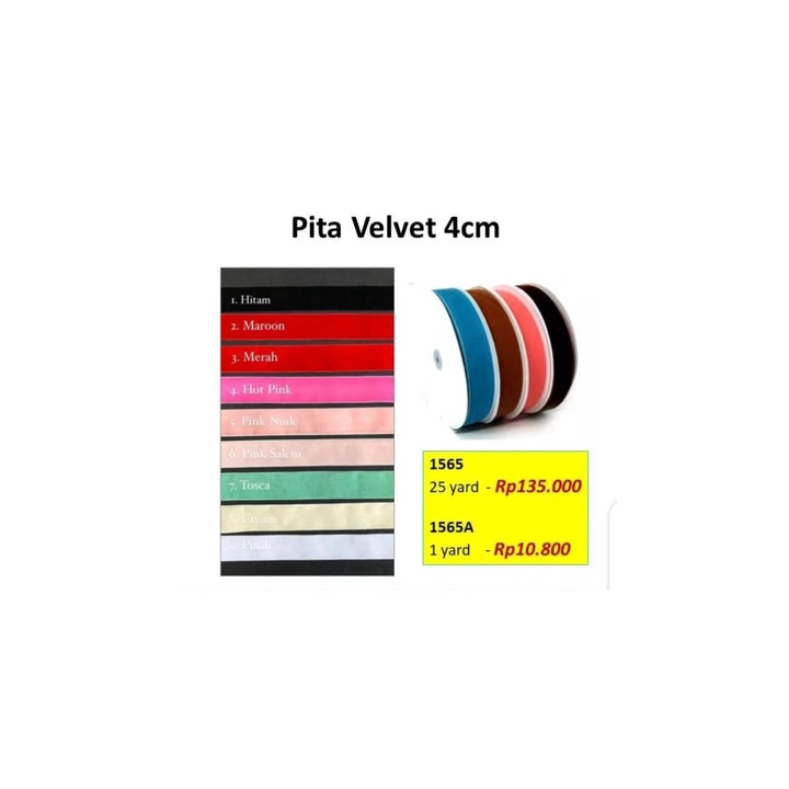 

Pita velvet 1 yard pita handbouquet barang florist pita kado pita balon