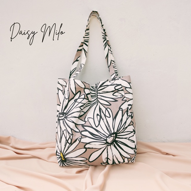 Baggy Canvas Motif Tote Bag Nudie / Tas Totebag - CABICIKS