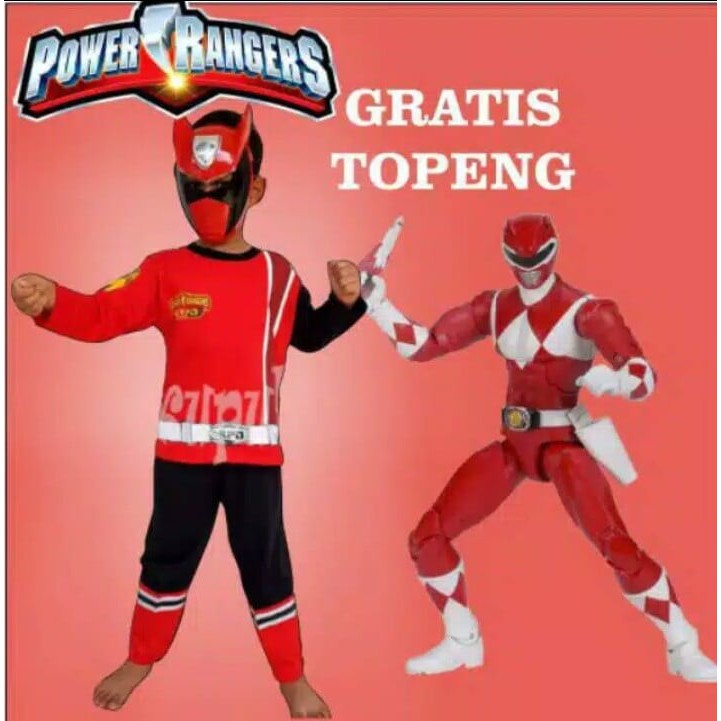 Kostum baju anak power rangers samurai/Baju setelan kostum anak