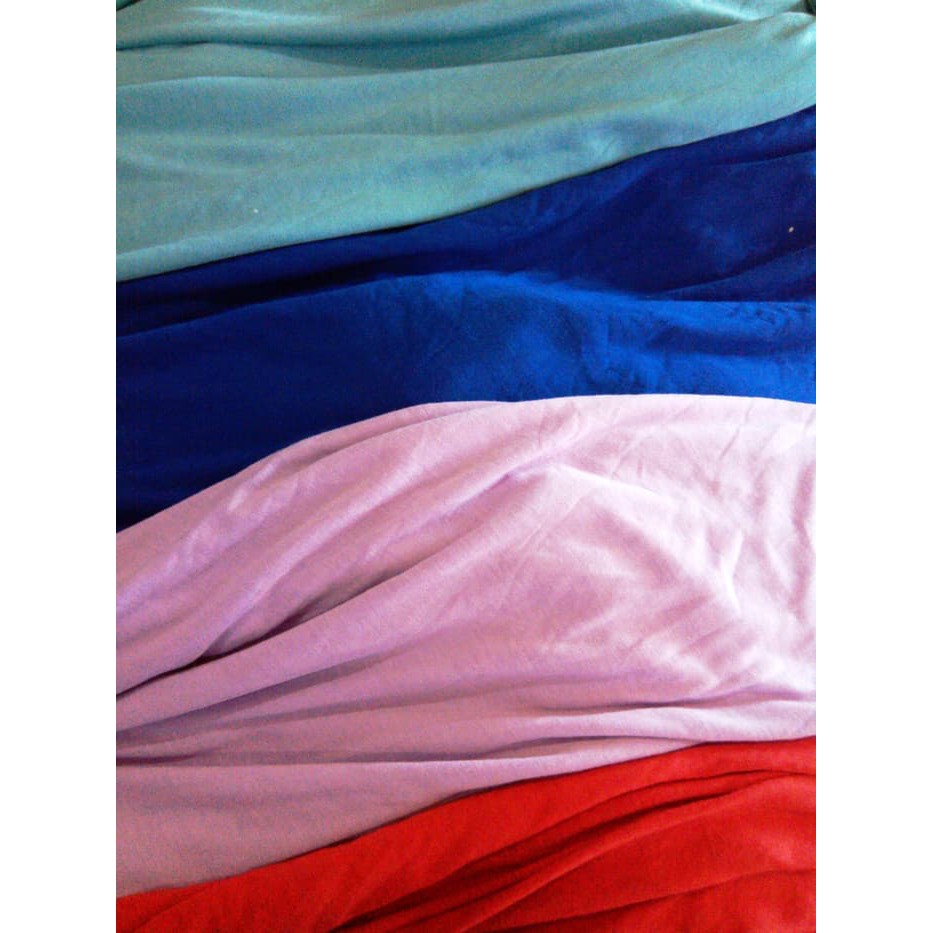 bahan kain kaos rayon warna polos