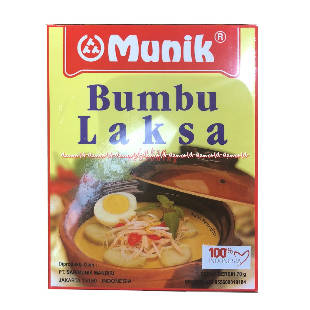 Munik Bumbu Laksa Lakca Seasoning Bumbu Instan Travelling 70gr