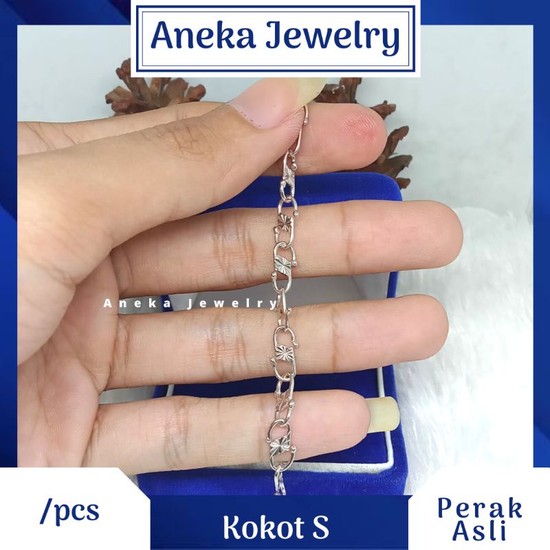 Kokot S, Perak 925, Lapis Emas Putih