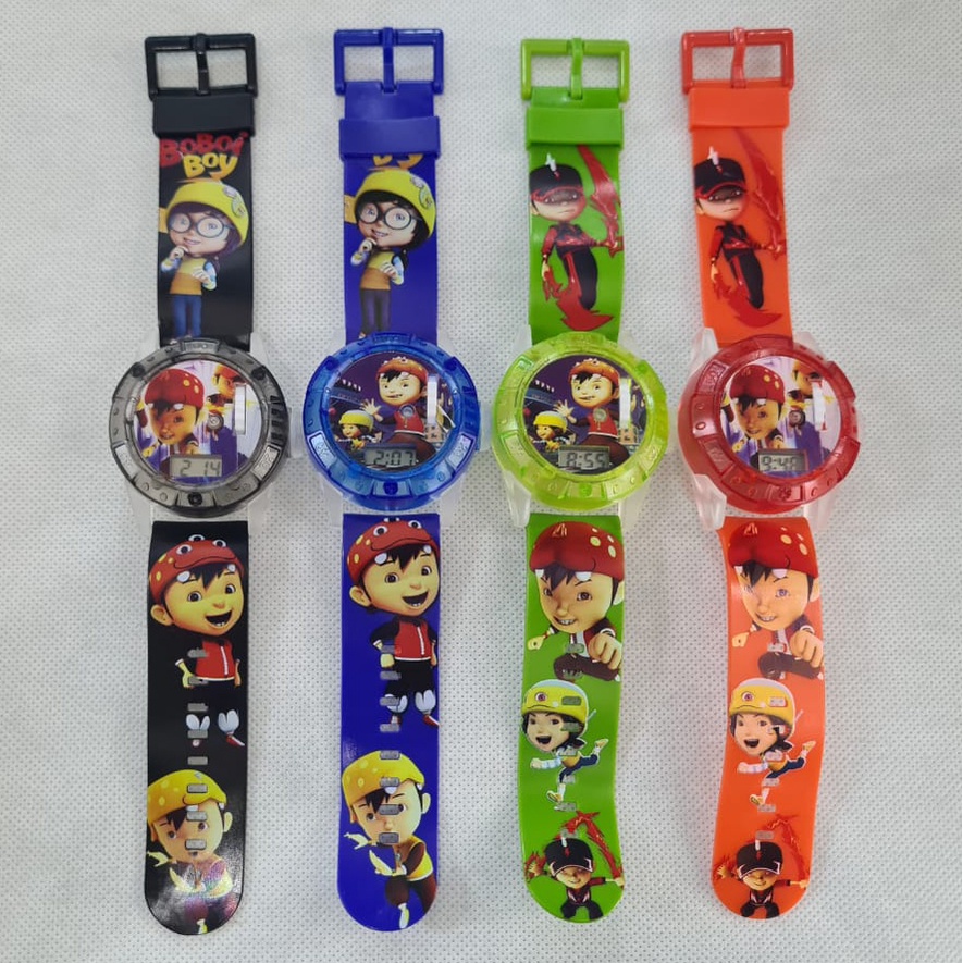 Jam Tangan Anak Melody Laser Proyektor Digital BOBO BOY