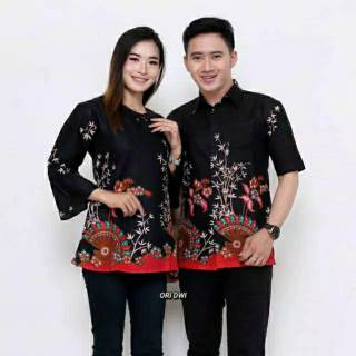  BAJU  BATIK  COUPLE MODERN Monalisa Genes MERAH BIRU  TOSCA  