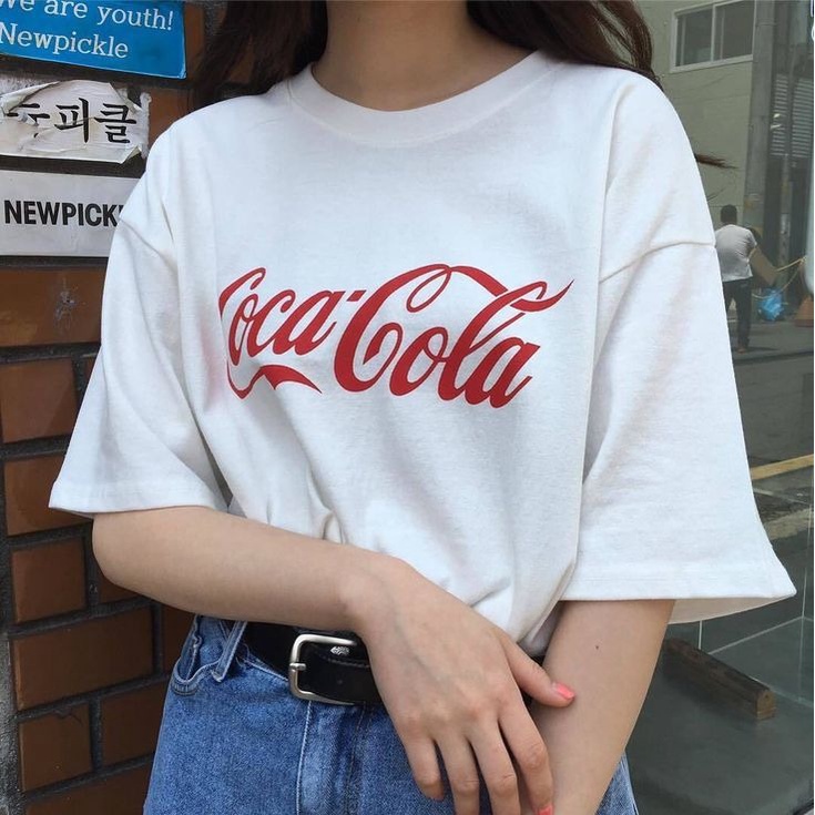 MYSTIQUE.ID-BAJU KAOS COCACOLA T-SHIRT LUCU DAN AESTHETIC