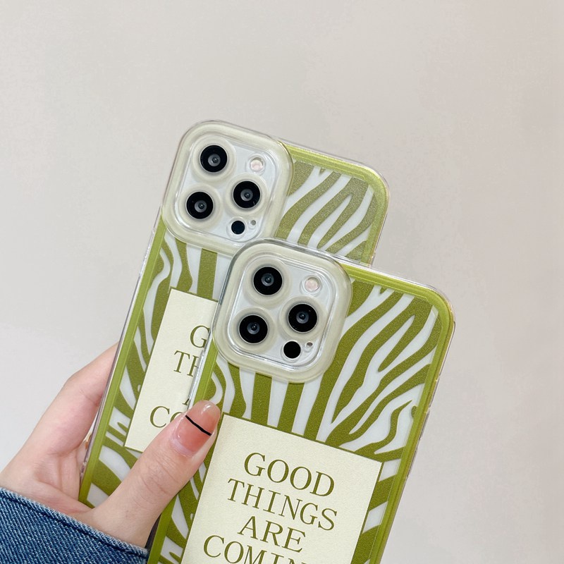 【Angel Eyes】INS Good Luck Will Coming Soft Case iP iPhone 11 12 mini Pro Max 7 8 + Plus SE 2020 X XR XS Max