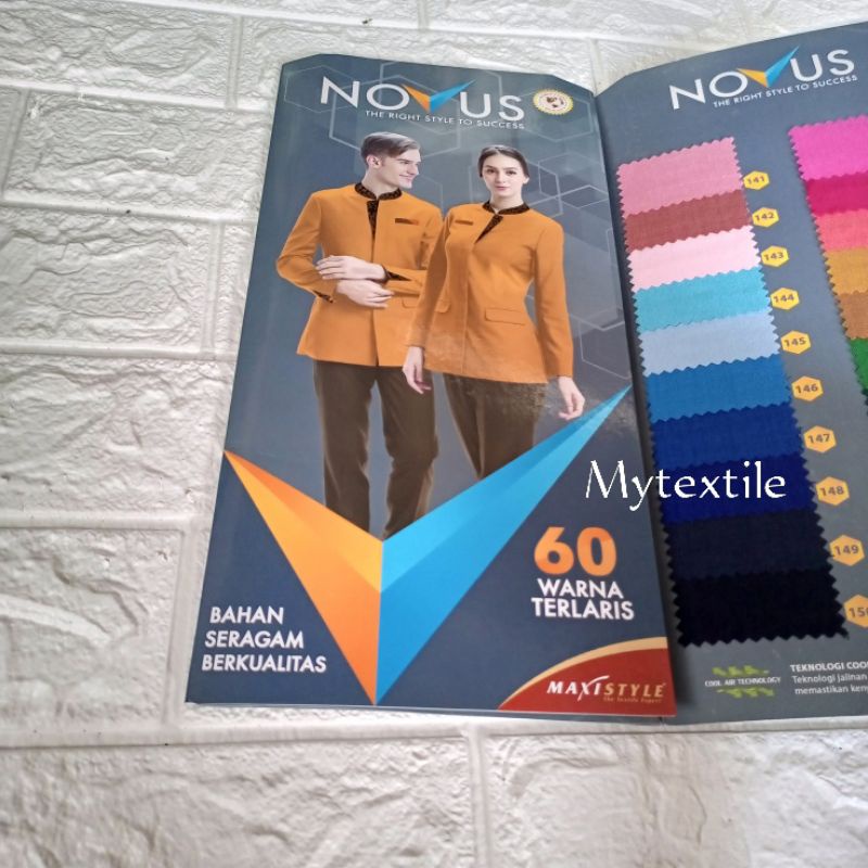 katalog contoh kain seragam Novus Maxistyle
