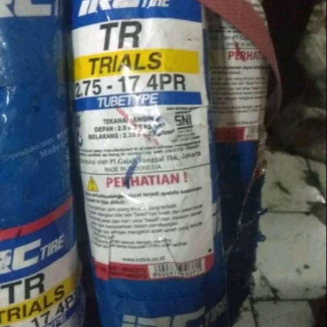 Ban luar trail ukuran 275-17 merk irc