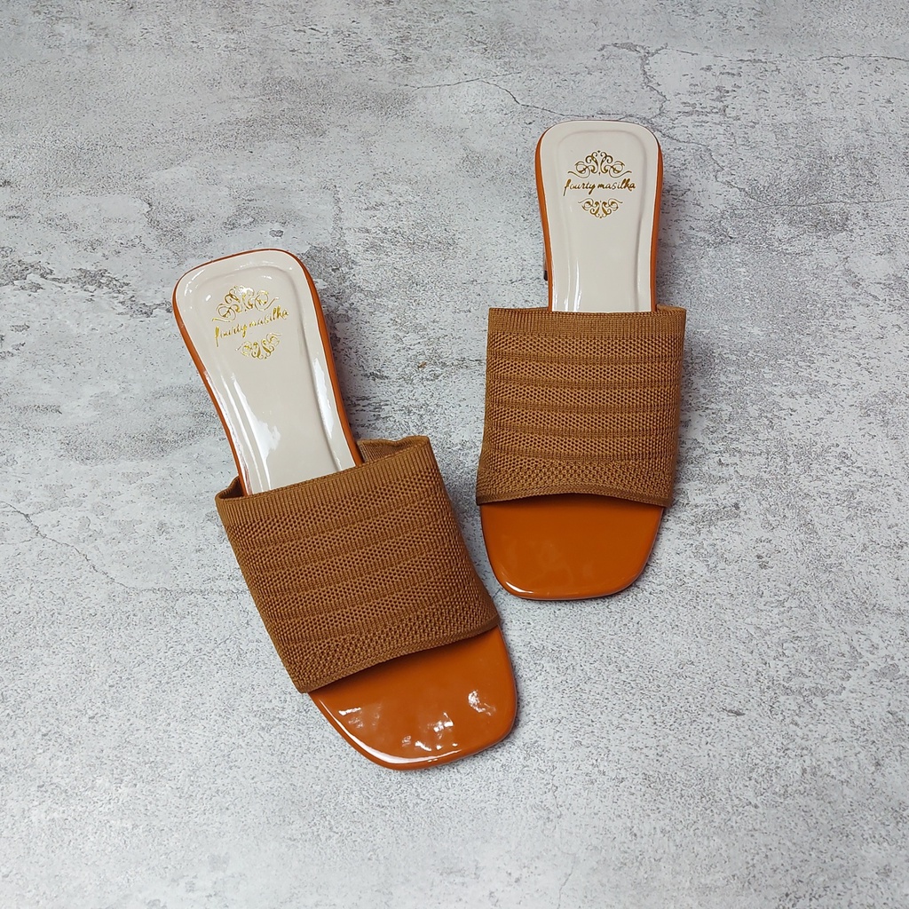 Sandal Hak Tahu Wanita Rajut Import JL01