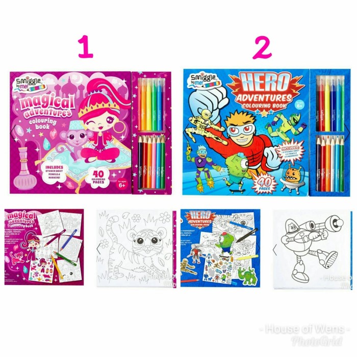 

(TERLARIS) SMIGGLE KOOKY COLOURING BOOK - BUKU GAMBAR MEWARNAI SMIGGLE - blue