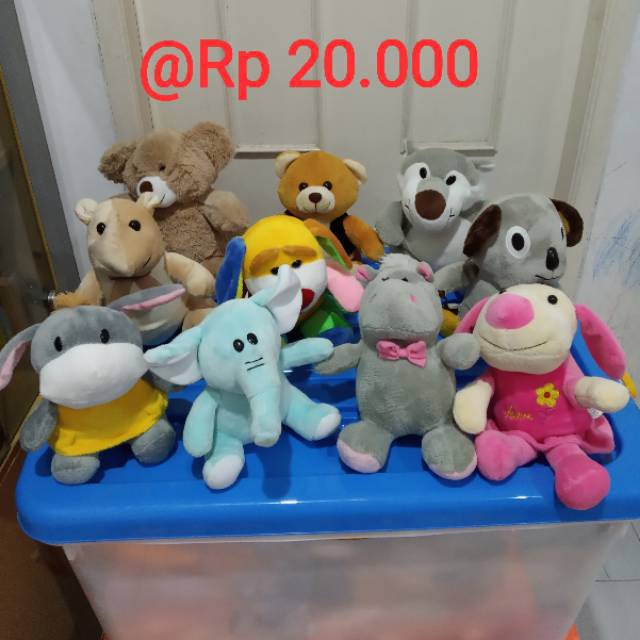 Boneka teddybear monyet anjing burung sapi badak gajah babi teddy bear beruang