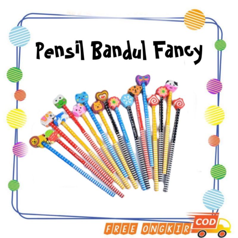

pensil bandul set penghapus, pensil gratis penghapus karakter