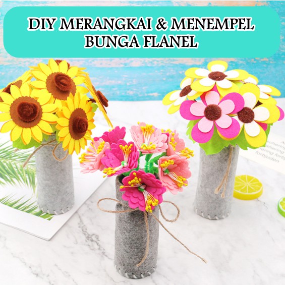 [ORGM] Mainan Edukasi DIY Menempel &amp; Merangkai Bunga Flanel