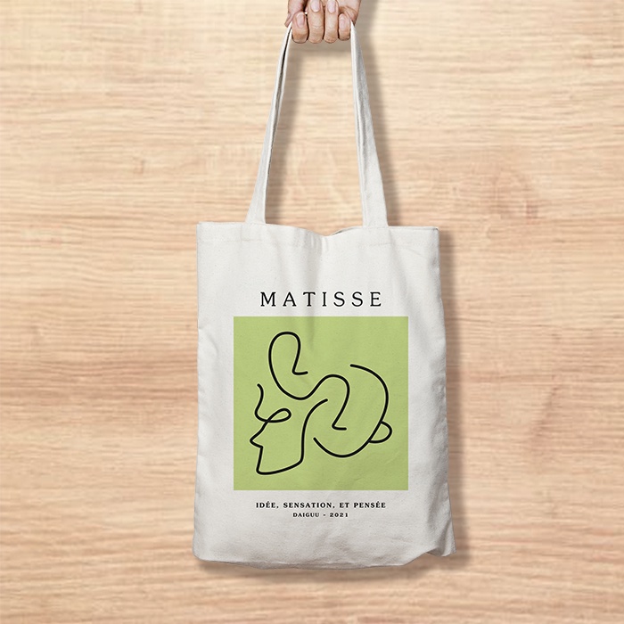 Tote Bag Matisse | Tas Totebag Aesthetic Baby Canvas | Tas Sekolah Kanvas | Tas Motif Abstrak