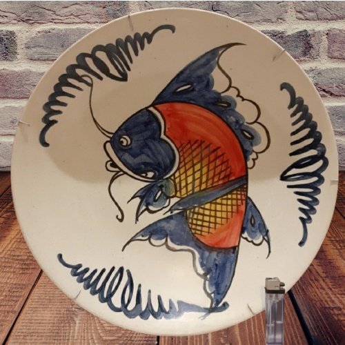 Piring Keramik Hiasan Dinding Jumbo Motif Ikan