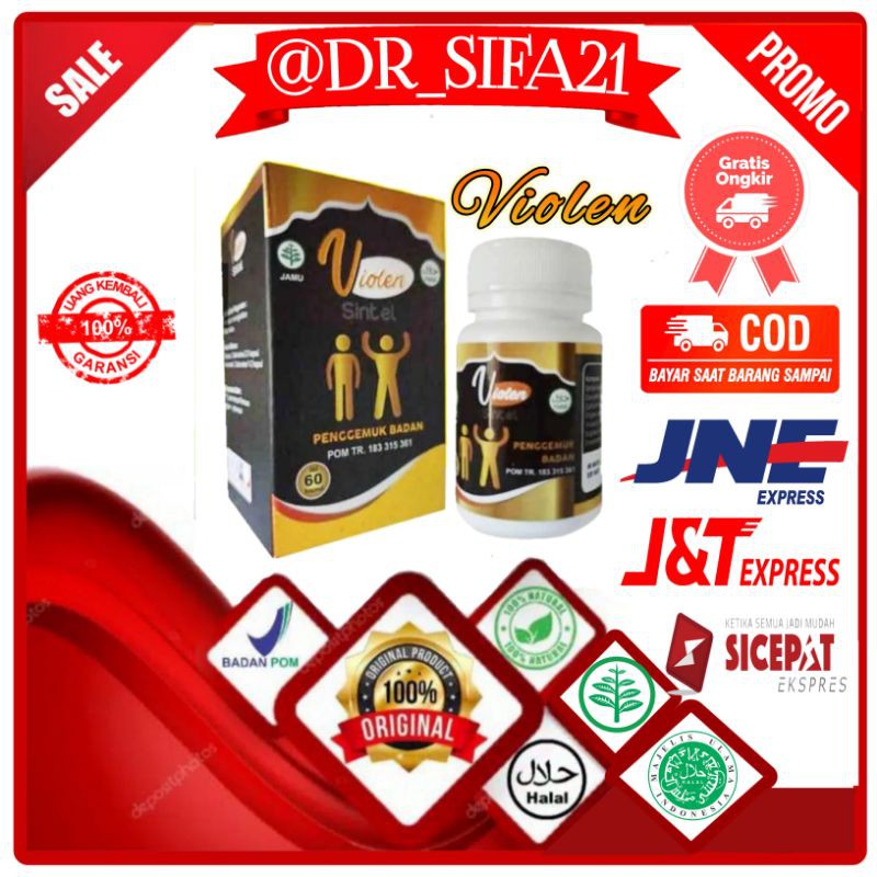 VIOLEN obat penggemuk badan penambah berat badan BPOM (isi 60 kapsul) 100% asli original