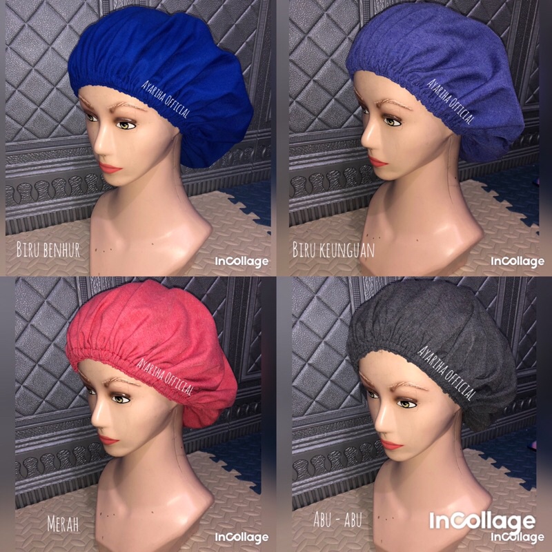 ✅Hairnet Kain Polos/ Nurse Cap (Bisa Dicuci)