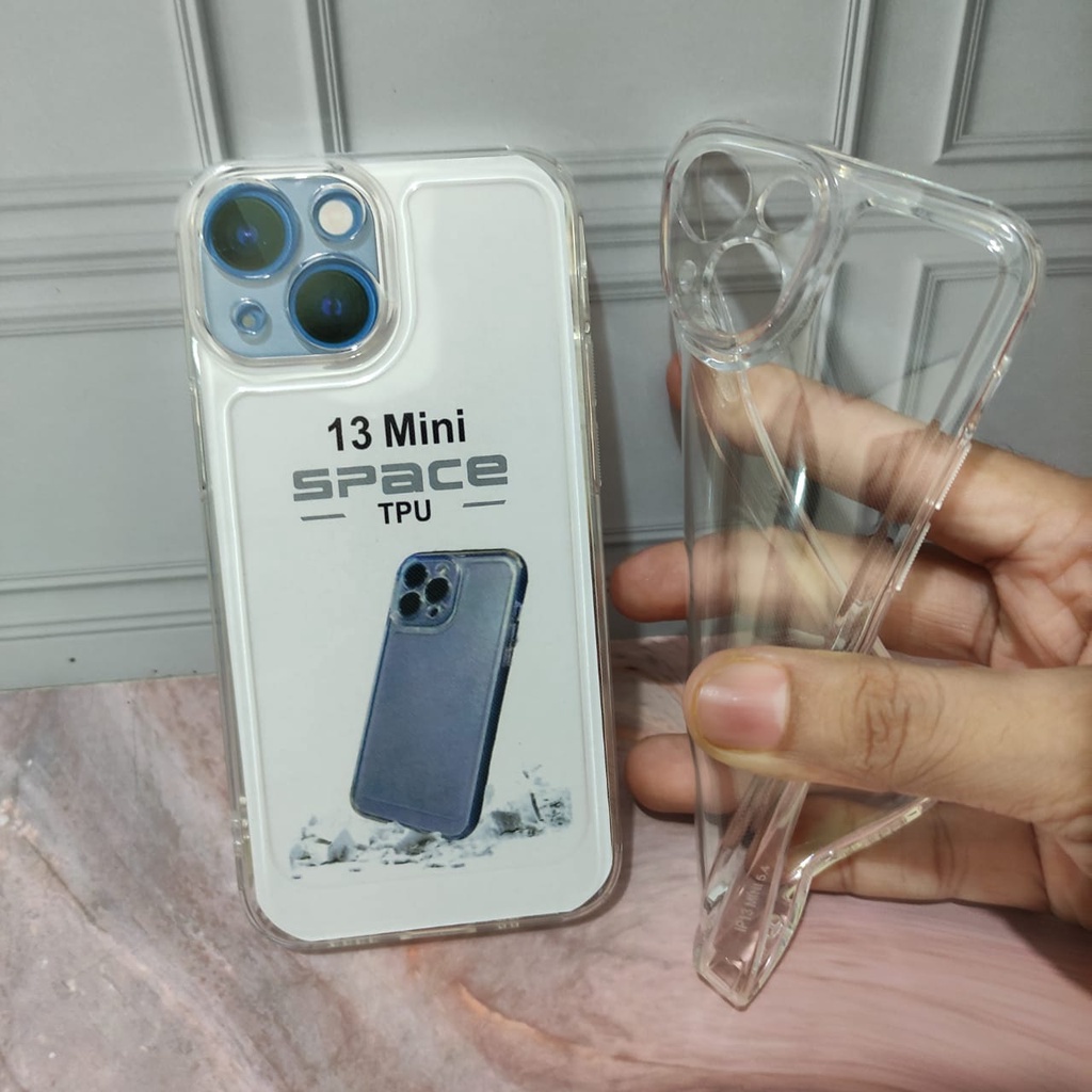 SoftCase Case For Ip 13 13 Mini 13 Pro 13 Pro Max Case Bening Clear Grey SPACE TPU Jelly White_Cell
