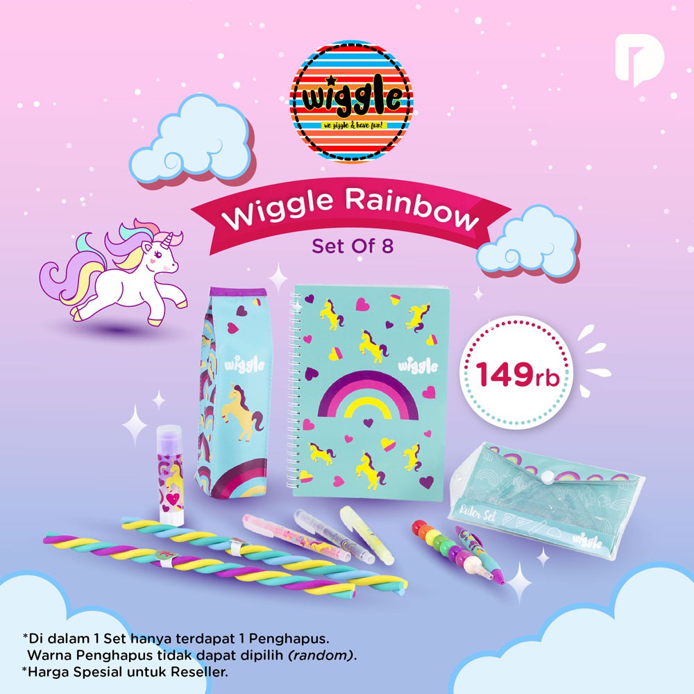 

[BISA COD] Wiggle Rainbow Set/ Nautical Set Alat Tulis Warna-Warni Untuk Anak Dusdusan